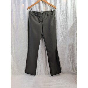 Express Editor pants dark green women's size 4R straight leg mid rise L6
